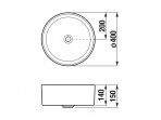 Cubito Pure izlietne, d=400 mm, h=150 mm,uz virsmas,Balta 4