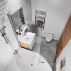 CVSK1 Rosa vannas sieniņa 140x150 cm, Hroms/Transparent stikls 4