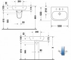 Раковина D-Code 55x43 cm 3