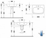Раковина D-Code 65x50 cm 2