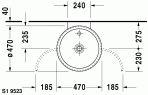 Strack 1 izlietne 47x47 cm 3