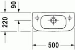 Раковина D-Code 50x22 cm 2