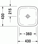 DuraStyle раковина 43x43  см 3