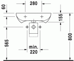 D-Code izlietne Vital MED,60x55 cm 2