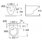 Grohe Bau Ceramic piekaramais bidē 4