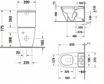 ​Duravit D-Neo Rimless pods ar SC vāku, universāls, pievads no apakšas 2