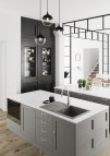 Deante Andante Granīta izlietne, 1 bļoda, Anthracite Metallic 4