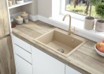 Deante Andante Granīta izlietne, 1 bļoda, Beige 4