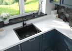 Deante Andante Granīta izlietne, 1 bļoda, Metallic Grey 4