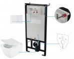 Deante Blur Tualetes poda komplekts, iebūvējams, White/ Bianco