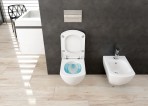 Deante Blur Tualetes poda komplekts, iebūvējams, White/ Chrome 3