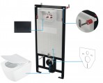 Deante Blur Tualetes poda komplekts, iebūvējams, White/ Nero