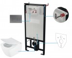 Deante Blur Tualetes poda komplekts, iebūvējams, White/ Titanium