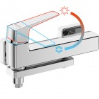 Deante Blur Vannas maisītājs, sienas stiprinājums, Chrome 3