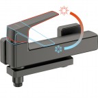 Deante Blur Vannas maisītājs, sienas stiprinājums, Titanium 3