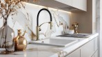 Deante Corda Virtuves jaucējkrāns, 2 jet, Brushed Gold 3