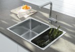 Deante Egeria Tērauda izlietne, 1,5 bļodas, Brushed Steel 8