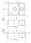 Deante Egeria Tērauda izlietne, 1,5 bļodas, Brushed Steel 5