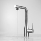 Deante Erida Virtuves jaucējkrāns ar izvelkamu snīpi, Brushed Steel 4