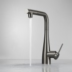 Deante Erida Virtuves jaucējkrāns ar izvelkamu snīpi, Titanium 2
