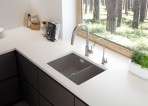 Deante Eridan Granīta izlietne, 1,5 bļodas, Anthracite Metallic 4