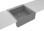 Deante Eridan Granīta izlietne, 1 bļoda, Metallic Grey