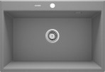 Deante Eridan Granīta izlietne, 1 bļoda, Metallic Grey