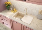 Deante Evora Granīta izlietne, 1 bļoda, Beige 2