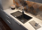 Deante Evora Granīta izlietne, 1 bļoda, Metallic Graphite 2