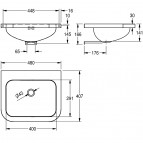 Konnus saimniecības izlietnes komplekts 480x407 mm, Ner.tērauds 2
