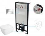 Deante Hiacynt New Tualetes poda komplekts, White/ Chrome