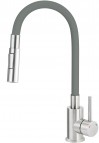 Deante Luno Virtuves jaucējkrāns, 2 jet, Anthracite/ Brushed Steel
