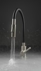 Deante Luno Virtuves jaucējkrāns, 2 jet, Nero/ Brushed Steel 6