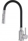 Deante Luno Virtuves jaucējkrāns, 2 jet, Nero/ Brushed Steel