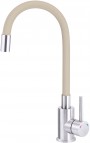 Deante Luno Virtuves jaucējkrāns, Beige/ Brushed Steel