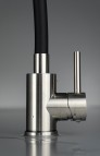 Deante Luno Virtuves jaucējkrāns, Nero/ Brushed Steel 4