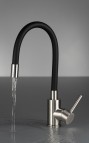 Deante Luno Virtuves jaucējkrāns, Nero/ Brushed Steel 3