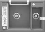 Deante Magnetic Granīta izlietne, 1,5 bļodas, Metallic Grey 6