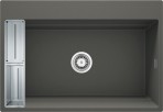 Deante Magnetic Granīta izlietne, 1 bļoda, Anthracite Metallic