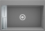Deante Magnetic Granīta izlietne, 1 bļoda, Metallic Grey