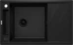 Deante Magnetic Granīta izlietne, 1 bļoda, Nero