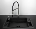 Deante Magnetic Granīta izlietne, 1 bļoda, Nero 2