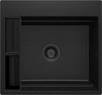 Deante Magnetic Granīta izlietne, 1 bļoda, Nero