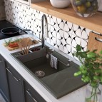 Deante Magnetic Granīta izlietne, 1 bļodas, Anthracite Metallic 4