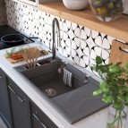 Deante Magnetic Granīta izlietne, 1 bļodas, Metallic Grey 4