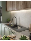 Deante Magnetic Granīta izlietne, 2 bļodas, Anthracite Metallic 4