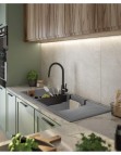 Deante Magnetic Granīta izlietne, 2 bļodas, Metallic Grey 4