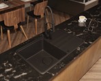 Deante Momi Granīta izlietne, 1 bļoda, Anthracite Metallic 3