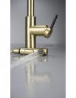 Deante Momi Virtuves jaucējkrāns ar izvelkamu snīpi, Brushed Gold 5