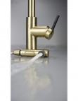 Deante Momi Virtuves jaucējkrāns ar izvelkamu snīpi, Brushed Gold 4
